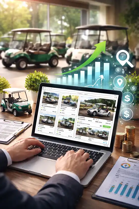 golf cart website SEO services, product search engine optimization, website design and management